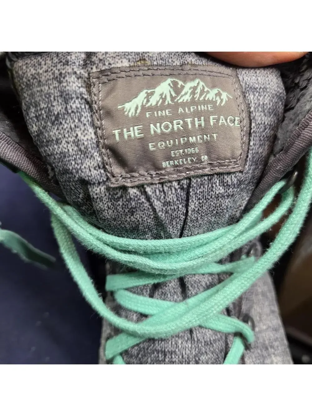 The North Face ThermoBall Lace Up Winter Boots US 10 Gray Green Primaloft
